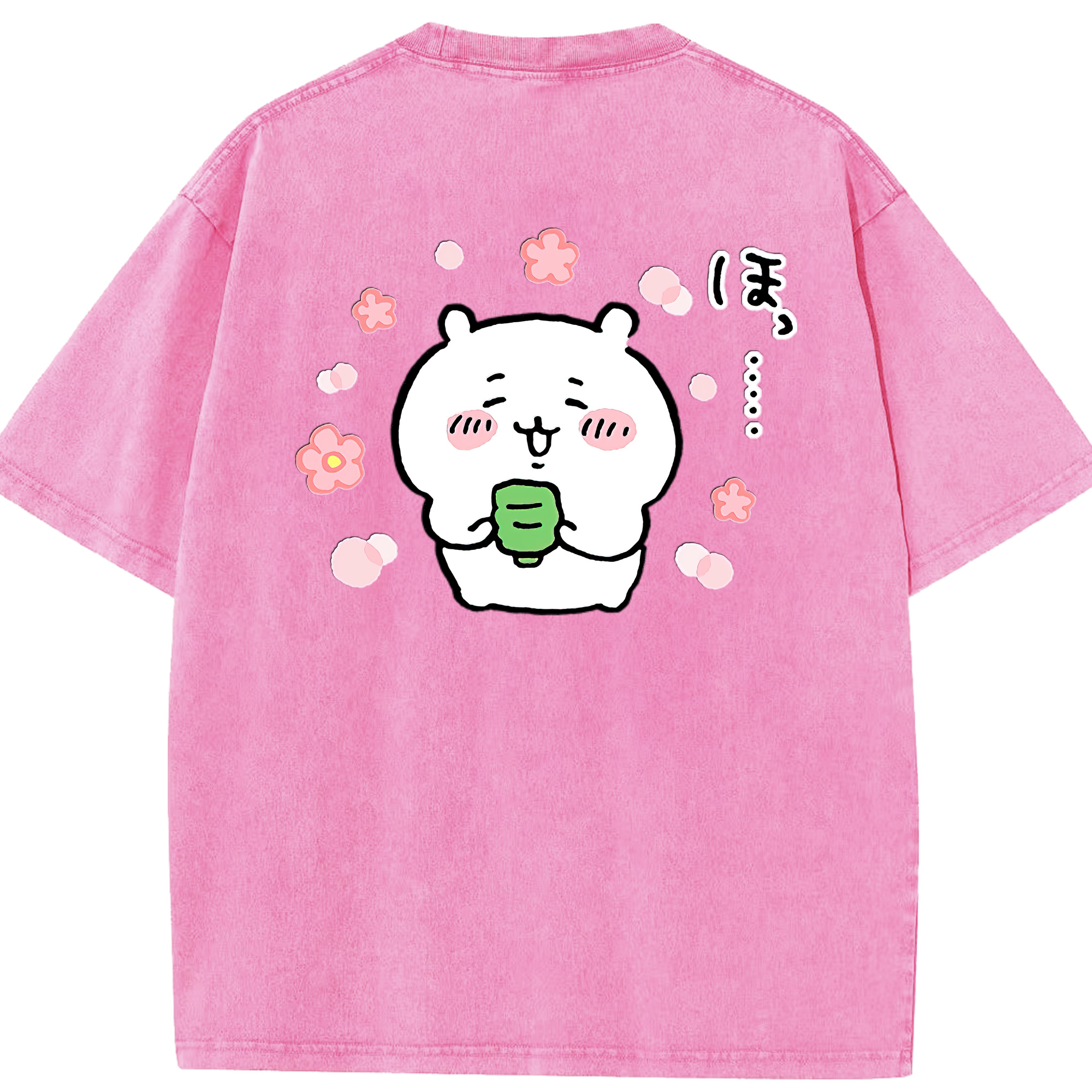（画像用） ちいかわ ちいかわ Chii-kawa chiikawa 綿100% ヴィンテージ風 半袖Tシャツ（背面プリント）